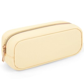 Makeup Bag Travel Bag Pouch for Purse, Cute Preppy Makeup Bag Cosmetic Zipper Pouch Purse Organizer Bag for Women, Waterproof Nylon Coin Pouch Sanitary Napkin Storage Bag for Work(Yellow-Small)