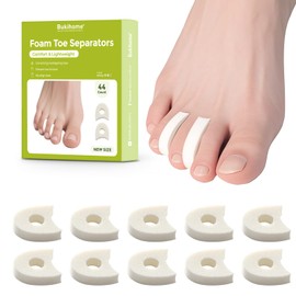 Bukihome 44-Pack Foam Toe Separators Soft & Breathable Toe Spacers for Women, Help Align Overlapping Toes, Relieve Friction & Pressure, Ideal for Daily Comfort