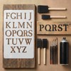 20 Pack Reusable Letter & Number Stencils, 20 Fonts for