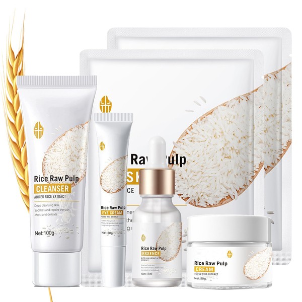Rice Moisture Face Care Set, Rice Glow Skincare Set for