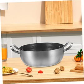 GRIRIW Stainless Steel Non Stick Cooking Pot Versatile Hot Pot Wok for Home Restaurant Use Easy to Clean Scalding Design for Food Cooking