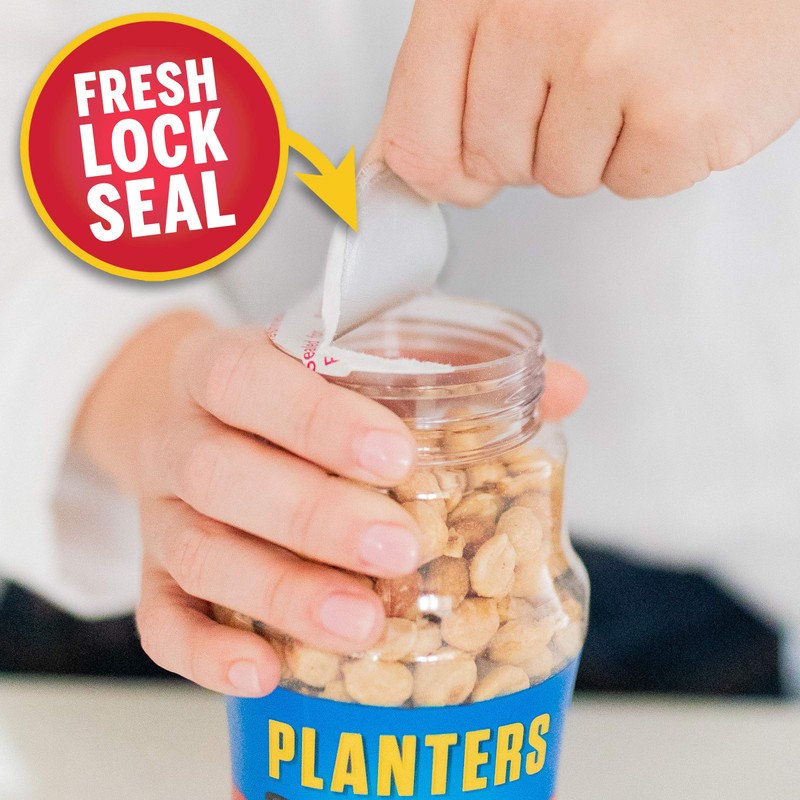 Planters Peanuts, Dry Roasted & Unsalted, 16 Ounce Jar (Pack
