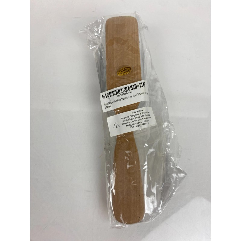 GranNaturals Mens Boar Bristle Hair Brush - Natural Wooden Club