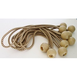 6" Heavy Duty Premium Tan Ball Bungee Bungees 50 pcs for Tarps Canopy