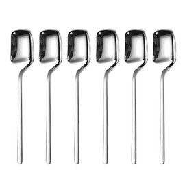 IQCWOOD Demitasse Espresso Spoons, 5.6 Inches Stainless Steel Coffee Spoon, Mini Dessert Tea Honey Ice Cream Spoons, Set of 6