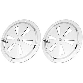 ISURE MARINE 2 Pack of 4 inch Cabin Ventilation Plate Vent Round Butterfly Air Vent Gill Plate with Side Knob 304 Stainless Steel for Marine Boats Accessories