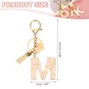 [PATIKIL] Alphabet Initial Letter Key Chain Resin Cute Keychain Tassel