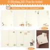 36PCS Writing Paper and Envelopes Sets, 4 Different Cat Themed