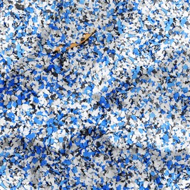 Fabbay 12.4 lb Epoxy Garage Floor Coating Paint, Includes Black, White, Blue, Gray Decorative Color Chips for Garage Floor, Wall Interior and Exterior House Paint