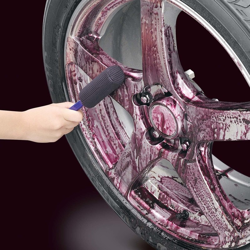 Carmate C163 Car Wheel Cleaning Sponge, Ultra Fine Microfiber, Purple