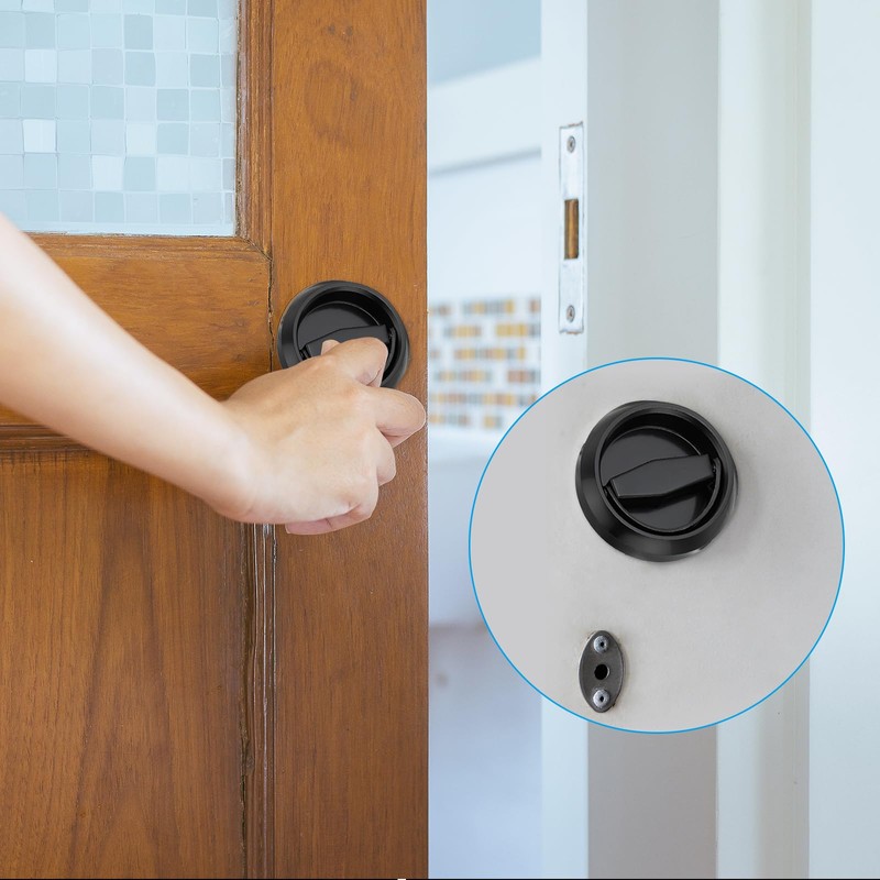 PATIKIL Recessed Door Handles, 2 Pcs Round Flush Pulls Stainless