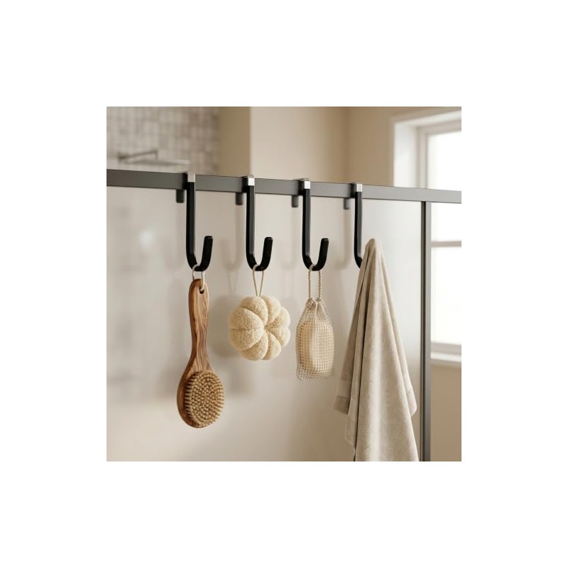 12 Pcs Ganchos de Puerta de Metal con Recubrimiento de