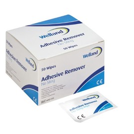 Welland WAD050 Medical Glue Plaster Remover Sachet (Cloth) 50 Wipes