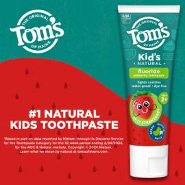 Toms Pasta Dental Para Niños Kids Sin Fluoruro 144g