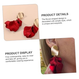 COLLBATH Rose Flower Ear Dangles Lady Earrings Fashion Ear Jewelry Women's Pendant
