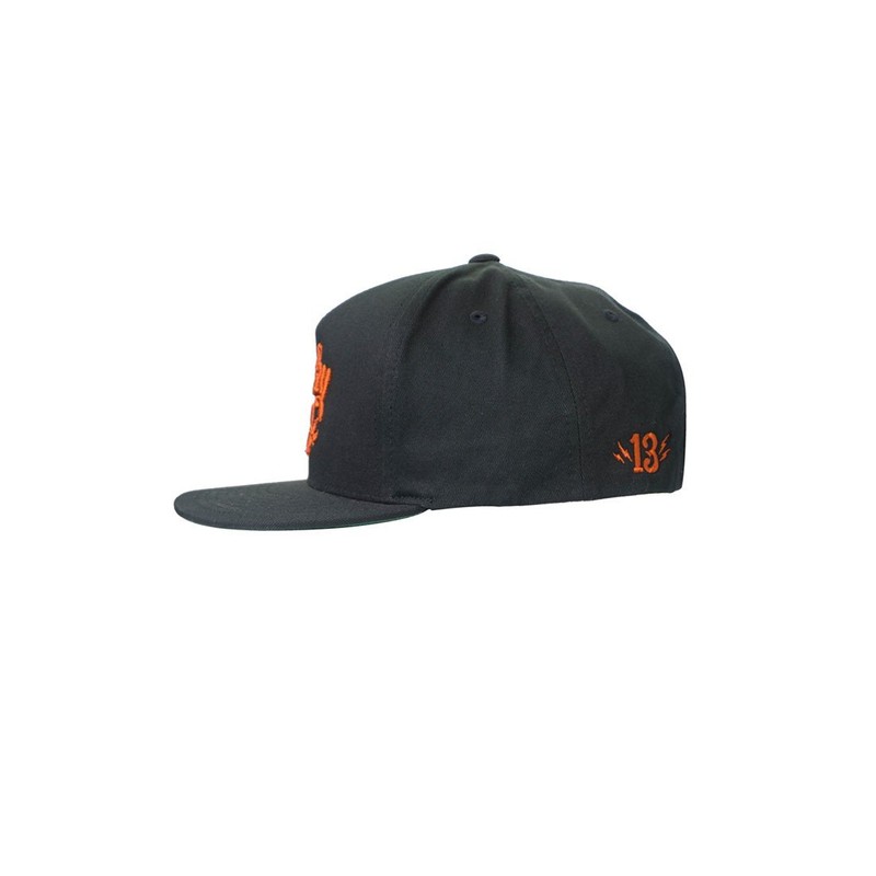 Lucky 13 Shocker Snapback Hat LCSB4SH-23 Black/Rust, OSFA