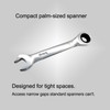 Boryxelina Ratchet Spanner 15mm, Short Metric Chrome Vanadium Steel Small