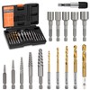THINKWORK 16pcs Screw Extractor, Spiral Bolt Extractor Kit, Easy Out