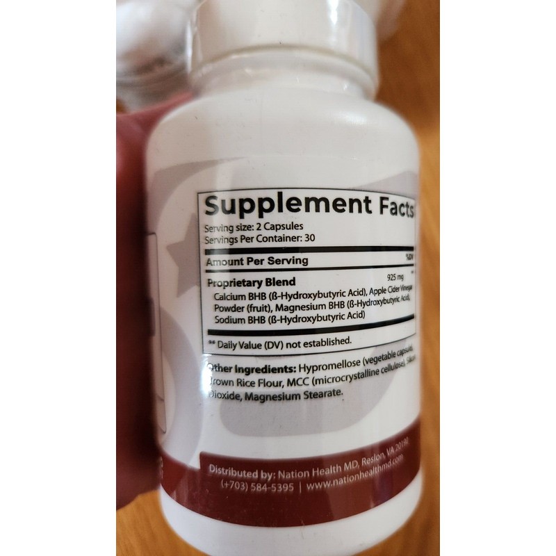 Nation Health MD KetoMD-- 60 CAPSULES --EXP : 2025