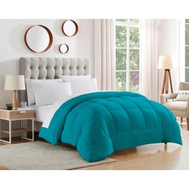 Dorm Room Essentials College Bedding Comforter 1 Piece Twin/Twin XL Size Solid Color Duvet Insert for College Students Boys and Girls, Twin/Twin XL, Teal