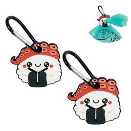 YUCHIYA Silicon Dog Waste Bag Holder - Hands-free Poop Bag Dispenser for Leashes - Rice