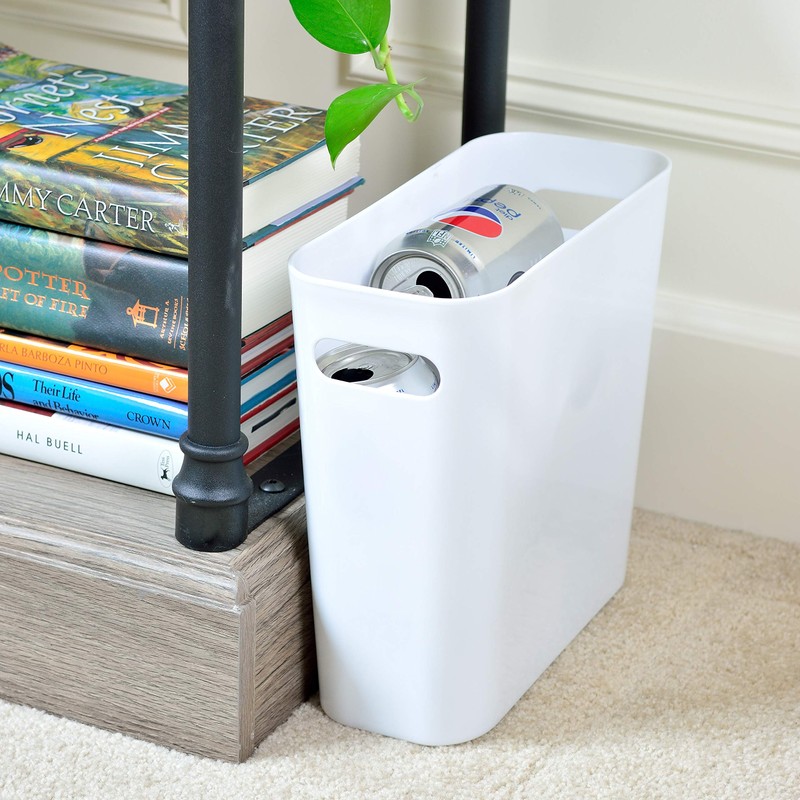Youngever 1.5 Gallon Slim Trash Can, Plastic Garbage Container Bin,