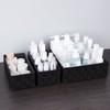 Posprica Woven Storage Baskets for Organizing, Small Black Baskets Cube