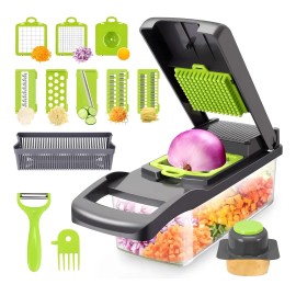 Rallador Multiusos Corta Rebana Pica Y Ralla Verduras/frutas Verde