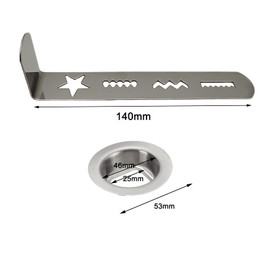 HsentimenH Pack of 2 pastry attachments, stainless steel pastry attachment, pastry attachment, accessories for meat grinder food processors, 4 shapes, stainless steel pastry attachment with connecting ring