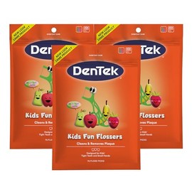 Dentek Funda para cepillo de dientes, con diseño de animal, Hilo dental divertido, 75 Count (Pack of 3)
