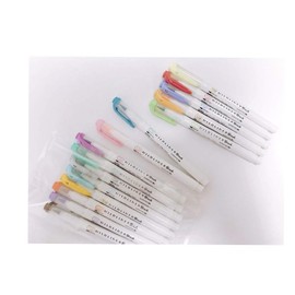 Zebra Mildliner highlighter Brush pen, 25 Pastel Color set with Original Pen Case