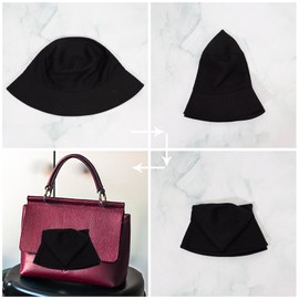 Eigso Women's Cotton Bucket Hat for Outdoor Summer Beach Fashion Travel Fishing Hat for Woman Man, B2: Black