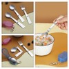 2 Pcs Foldable Stainless Steel Spoons Forks with 2 Case