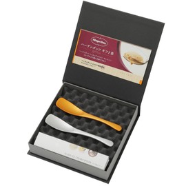 Hagen Datz Ticket and Ice Spoon Set of 2, Aluminum Ice Cream Spoon, Gold and Silver Set, Set of 2, 2 Pieces, Today Gift, Cosmetic Box
