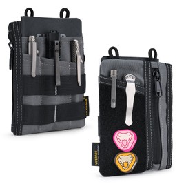 VIPERADE VE16 Small EDC Pouch Tool Organizer, Multifunction Small Tools Pouch with 7 Pockets, EDC Organizer Pouch for Men, Mini Pocket Pouch with Patches Area, Multitools Organiser bag