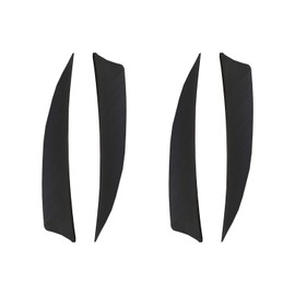 Zhan Yi Archery Fletchings Real Turkey Shield Feathers 4 Inch Full Length 50 Pack Glued Right Wing for Arrow DIY (Black)