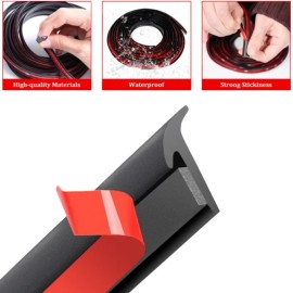 Unbranded 16.4Ft T-Type Rubber Seal Strip Weatherstrip Car Windshield Edge Moulding Trim