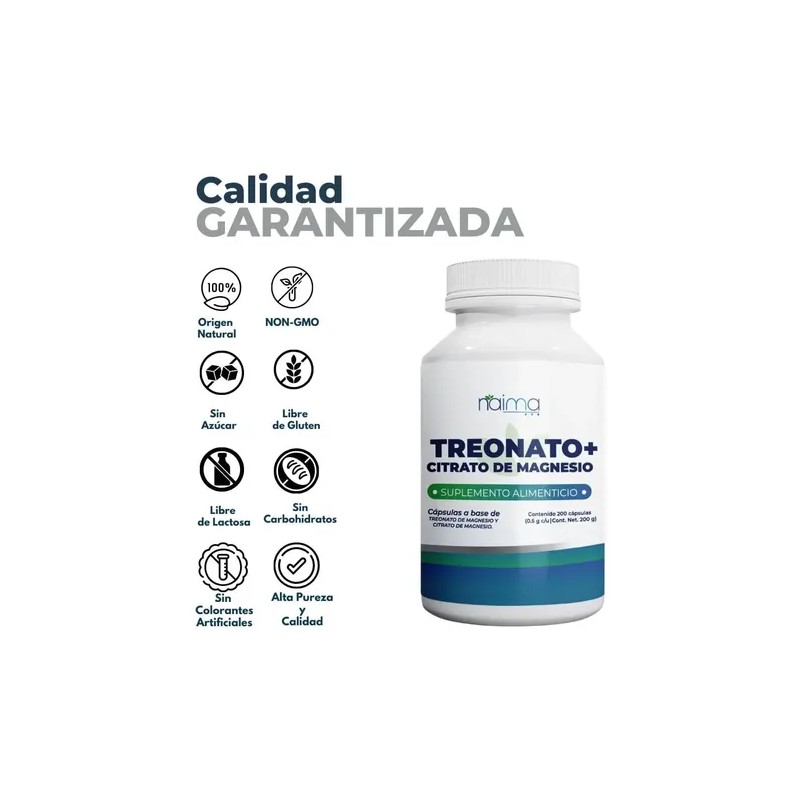 Treonato De Magnesio Con Citrato De Magnesio 500 Mg 400