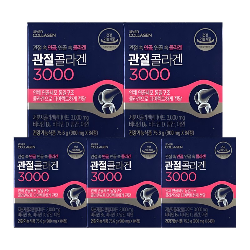 Ever Collagen Joint Collagen 3000 Low Molecule 84 Tablets /
