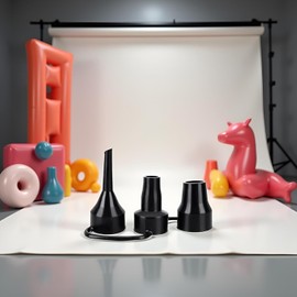 3 Size Air Pump Nozzles, Plastic Replacement Nozzles for Inflatable Mattress Pool Bounce Houses, Inflator Adapters Accessories