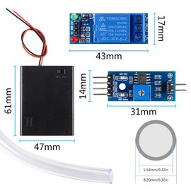 Diitao 1 Set Automatic Irrigation Kit Watering System Capacitive Soil Moisture Sensor 1 Channel 5V Relay Module Water Pump with 1m Tubing for Garden Watering System Moisture Detection