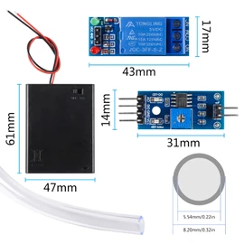 Diitao 1 Set Automatic Irrigation Kit Watering System Capacitive Soil Moisture Sensor 1 Channel 5V Relay Module Water Pump with 1m Tubing for Garden Watering System Moisture Detection