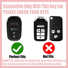 Rayslesan Sparkly Key Fob Cover with Cherry Keychain, Bling TPU Smart Key Case for Women, Compatible with Honda Accord Civic 2022 2023 2024 2025 Honda HR-V CR-V 2023 2024 2025 (5-Button, Gold Pink)