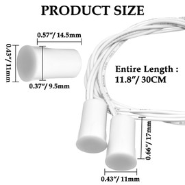 Aifeier ET 2 PCS Magnetic Door Switch RC-33 NC | Recessed Wired Security Window Door Contact Sensor | for Home Security Alarm System