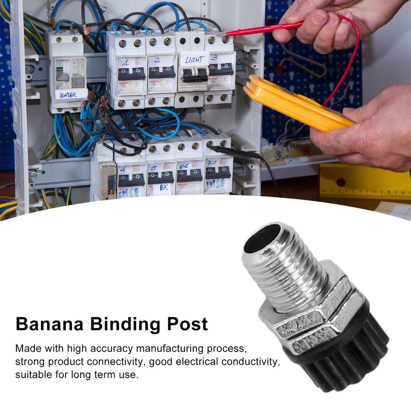 100Pcs 4mm Banana Plug Socket Binding Post Wire Connector Terminal