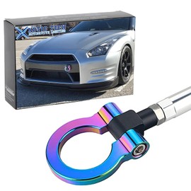 Xotic Tech NEO Chrome JDM Style Front Bumper Tow Hook Compatible with Nissan GTR 370Z 350Z Infiniti Q50 Q60