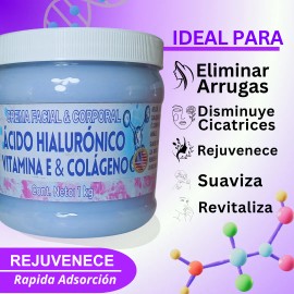 Crema De Colágeno, Vitamina E, Ácido Hialurónico Con Filtro Mixta Día/noche