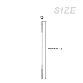 METALLIXITY 5 Pcs Double Sided Stud Bolts (M6 Thread 160mm Length) 304 Stainless Steel Double Threaded Rod Bolts - Home Maintenance