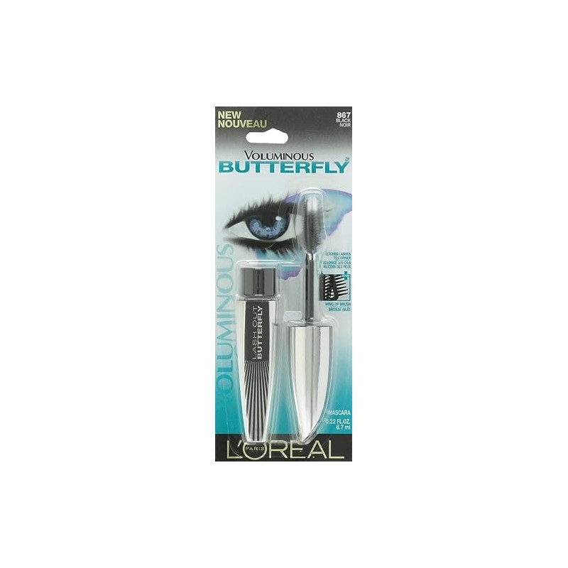 LOreal Paris Voluminous Butterfly Mascara, 867 Black, 0.22 Fluid Ounce