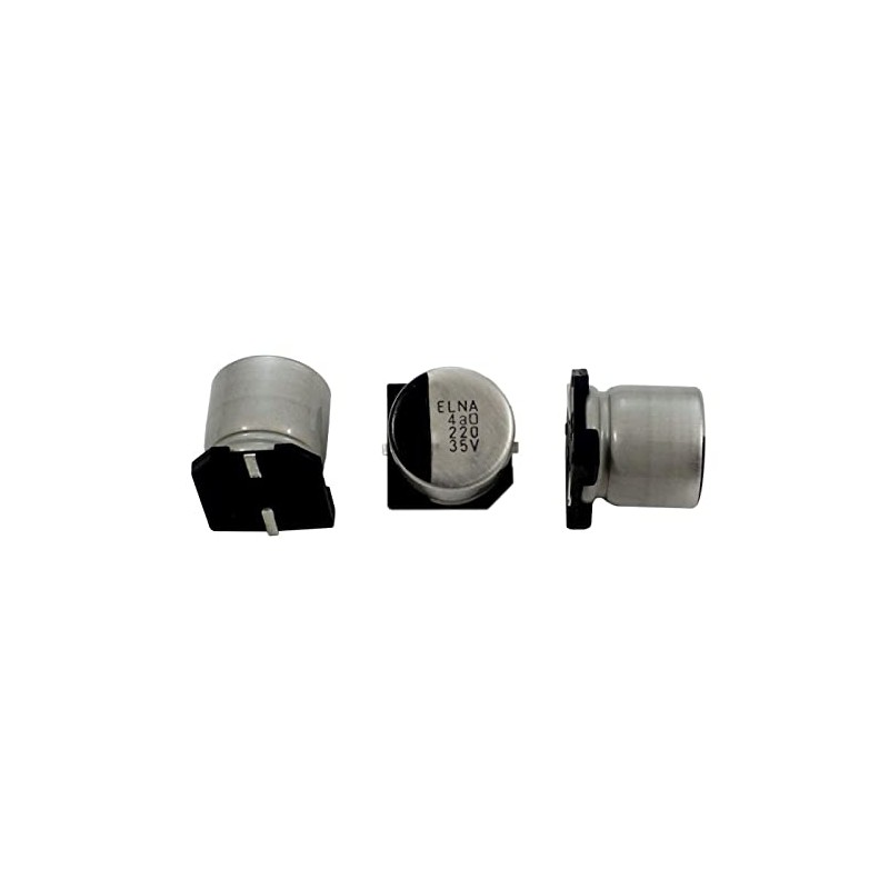 Elko Capacitor 10x Radial 220µF 35V SMD Electrolytic Capacitor up